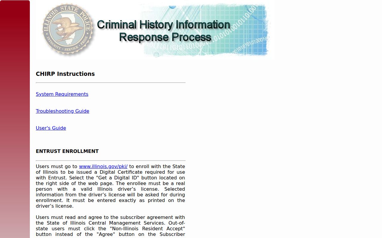 Woodford County arrest records and Illinois CHIRP portal