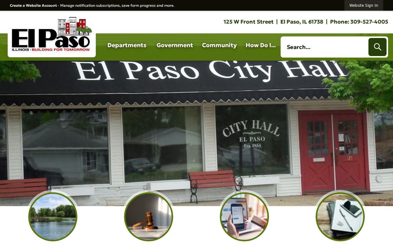 El Paso Illinois city government and police resources